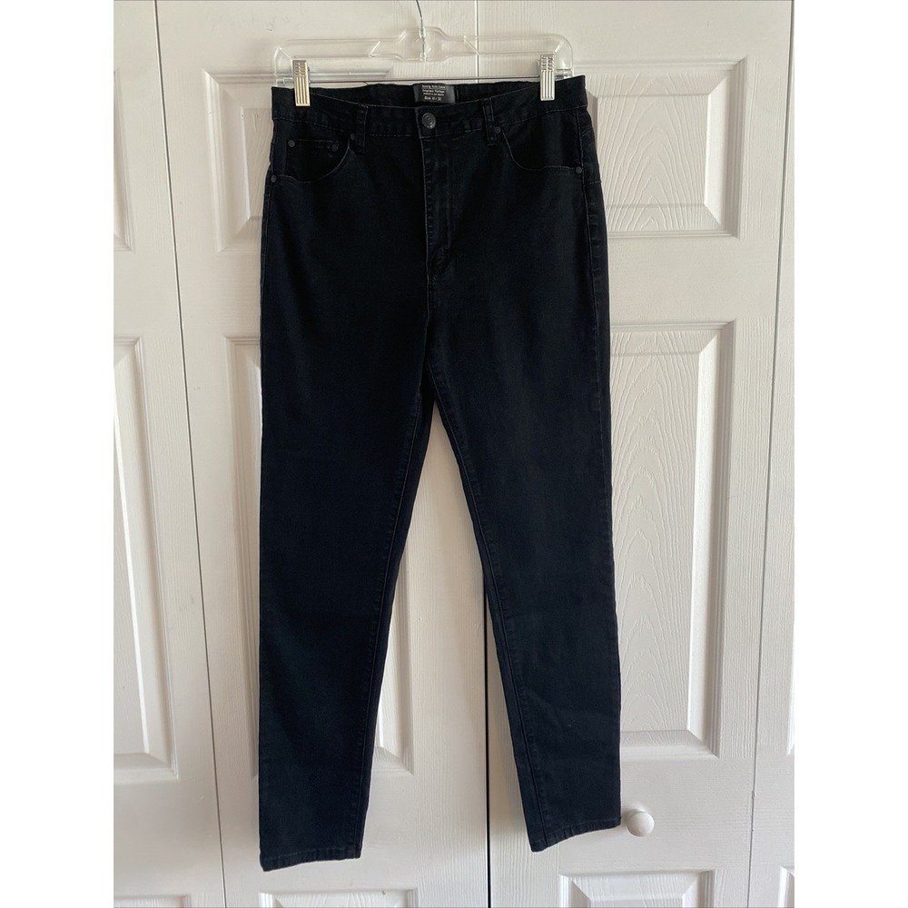 Monkey Ride Jeans Original Vintage Womens Size 32 Black Skinny High Rise Denim